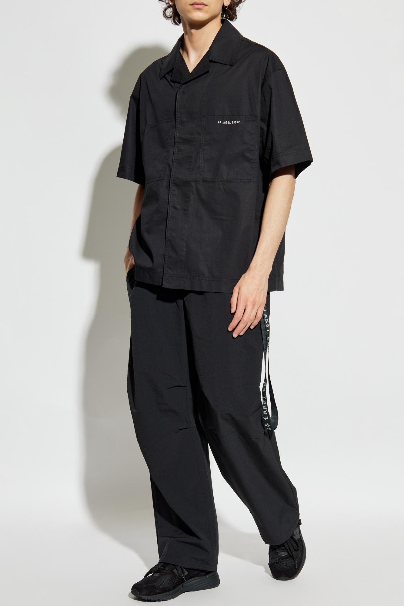 メンズウェア Black Watch Wide Pants パンツ メンズ NULL TOKYO ヌルトウキョウ DATE CHECK -BLACK